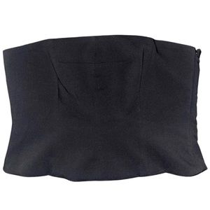NWT Rachel Zoe Structured/Corset-Like Black Tube Top Size: L with side zipper
